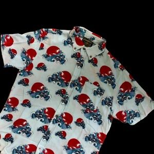 Super Cool Men - Japanese wave print shirt